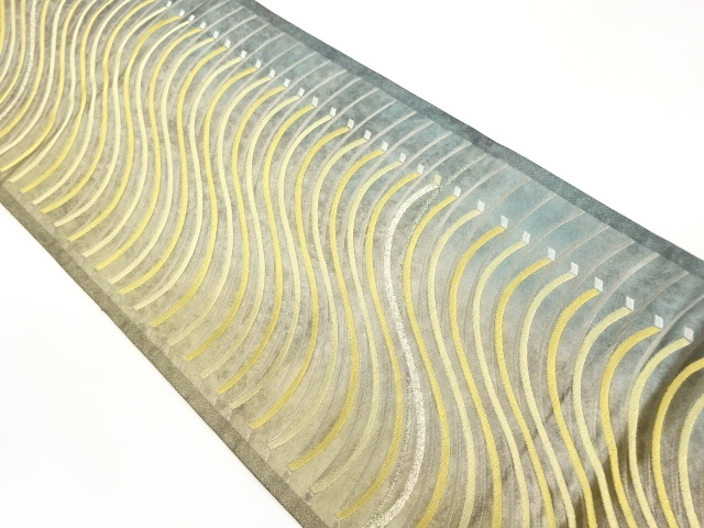 JAPANESE FUKURO OBI / WOVEN WAVY STRIPE